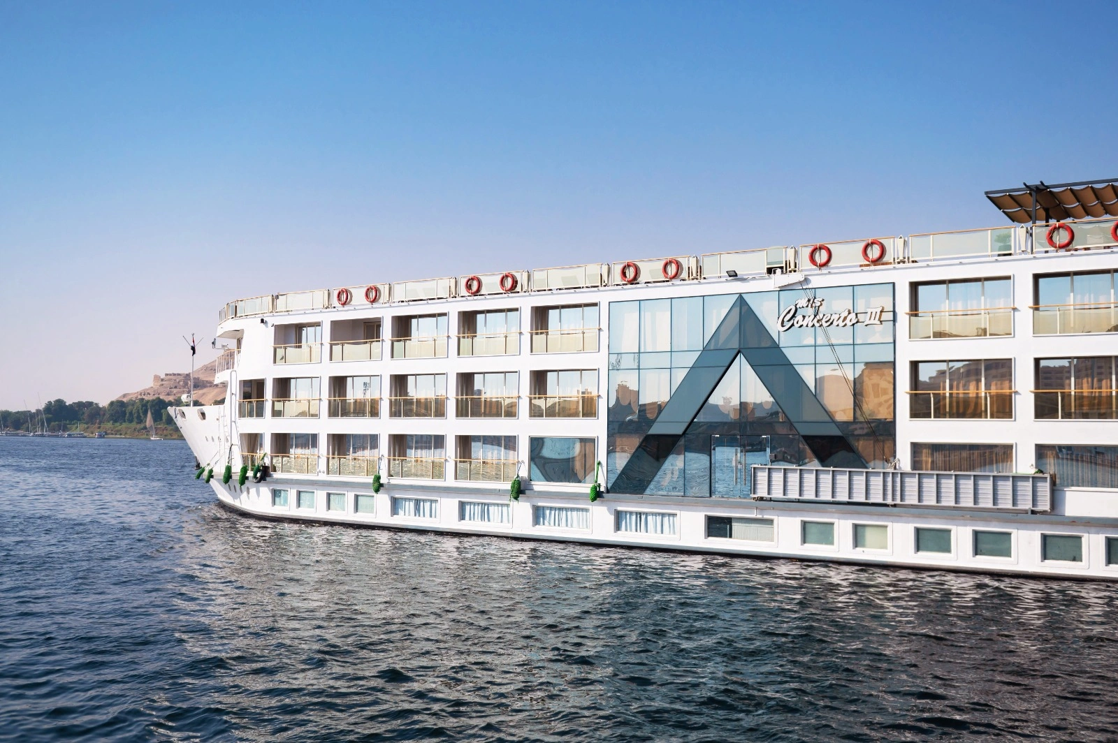 Exterior view of the Concerto III Nile Cruise Nile cruise ship